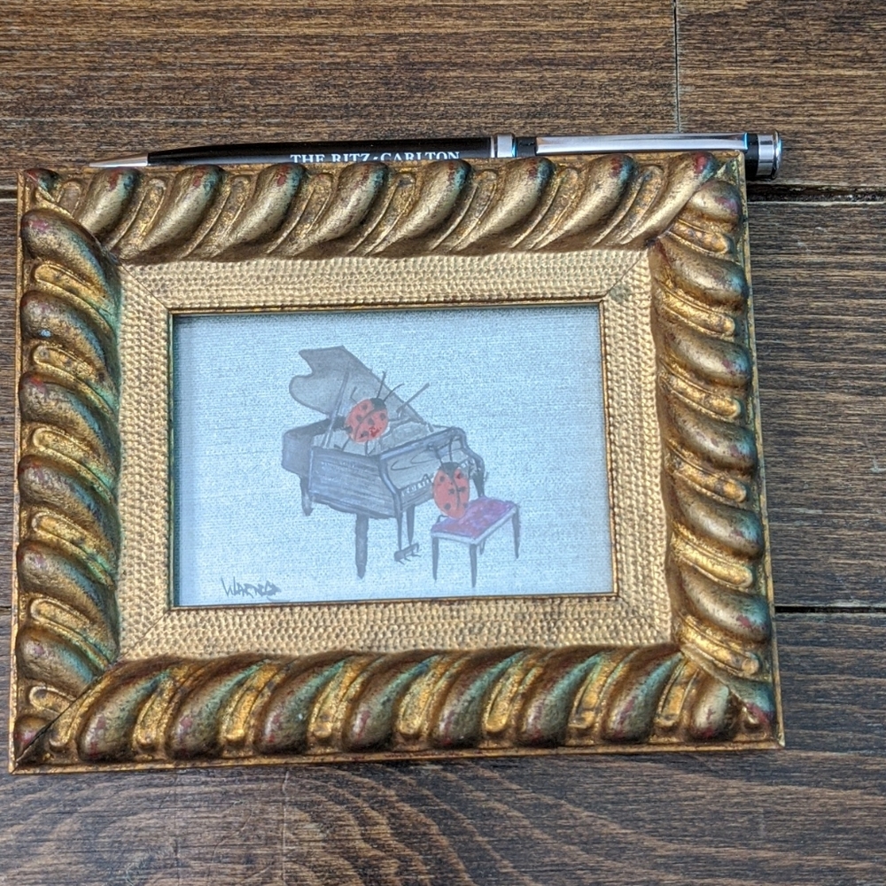 Warner. Miniature watercolors painting